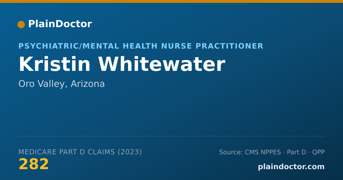 Shareable card for Kristin Whitewater - Psychiatric/Mental Health Nurse Practitioner, Oro Valley, AZ