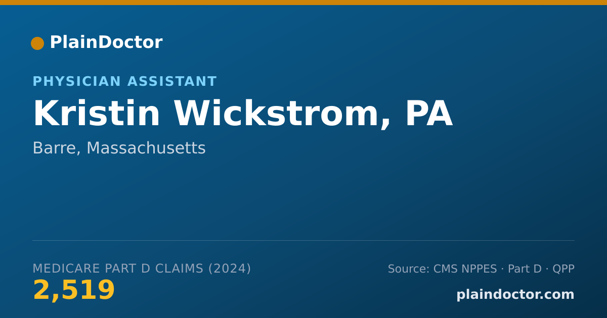 Shareable card for Kristin Wickstrom, PA - Physician Assistant, Barre, MA