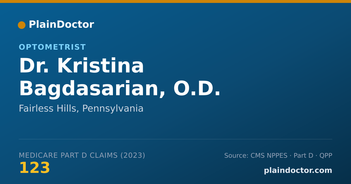 Shareable card for Kristina Bagdasarian, O.D. - Optometrist, Fairless Hills, PA