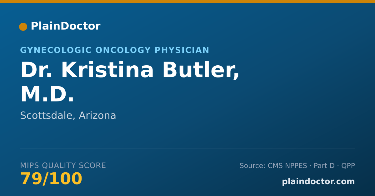 Shareable card for Kristina Butler, M.D. - Gynecologic Oncology Physician, Scottsdale, AZ