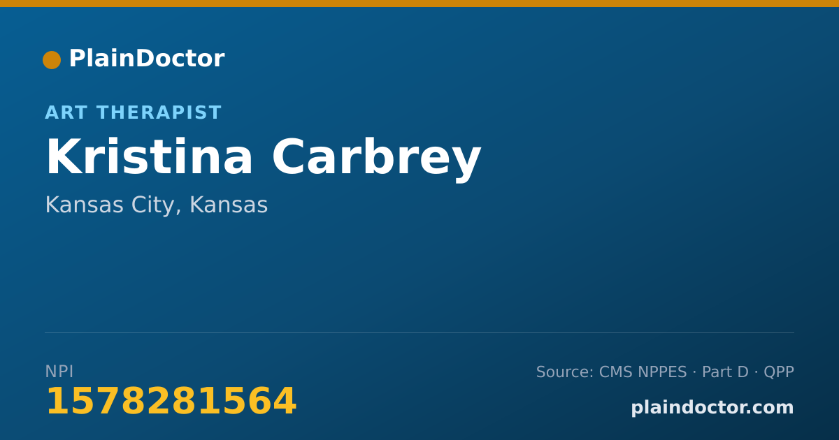 Shareable card for Kristina Carbrey - Art Therapist, Kansas City, KS