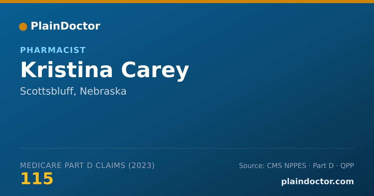 Shareable card for Kristina Carey - Pharmacist, Scottsbluff, NE