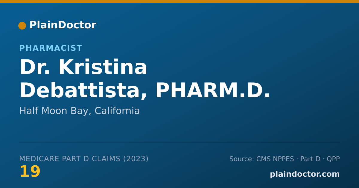 Shareable card for Kristina Debattista, PHARM.D. - Pharmacist, Half Moon Bay, CA