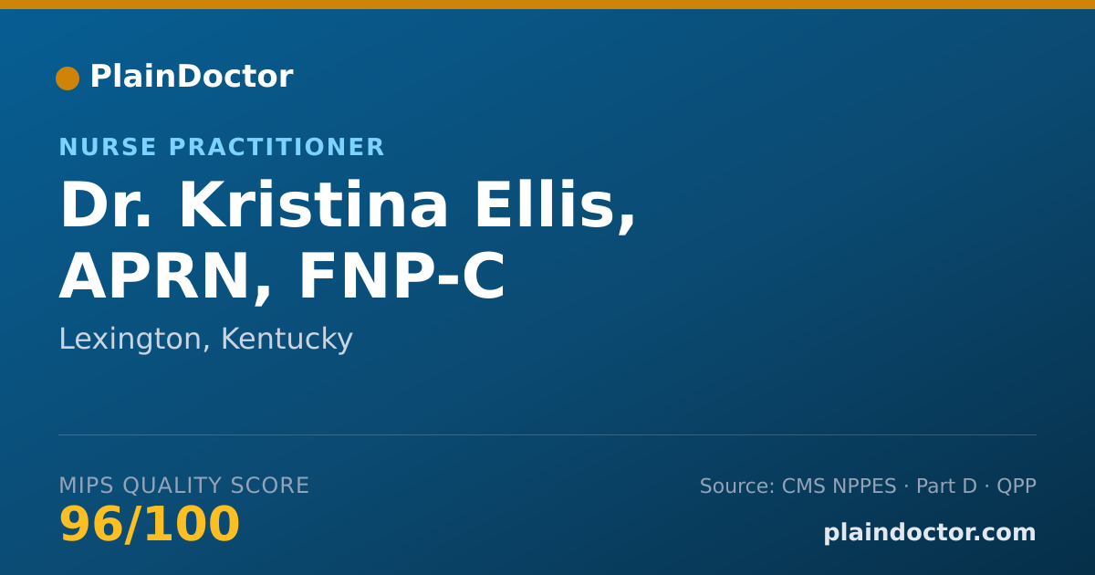 Shareable card for Kristina Ellis, APRN, FNP-C - Nurse Practitioner, Lexington, KY