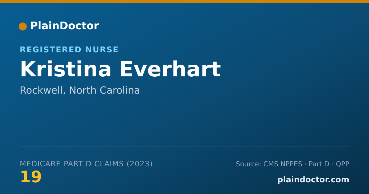 Shareable card for Kristina Everhart - Registered Nurse, Rockwell, NC
