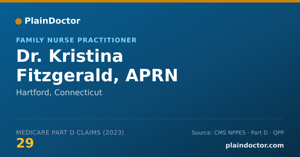 Shareable card for Kristina Fitzgerald, APRN - Family Nurse Practitioner, Hartford, CT