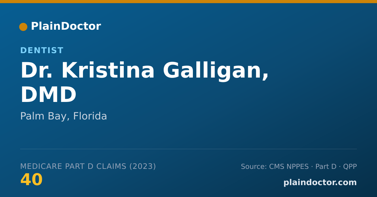 Shareable card for Kristina Galligan, DMD - Dentist, Palm Bay, FL