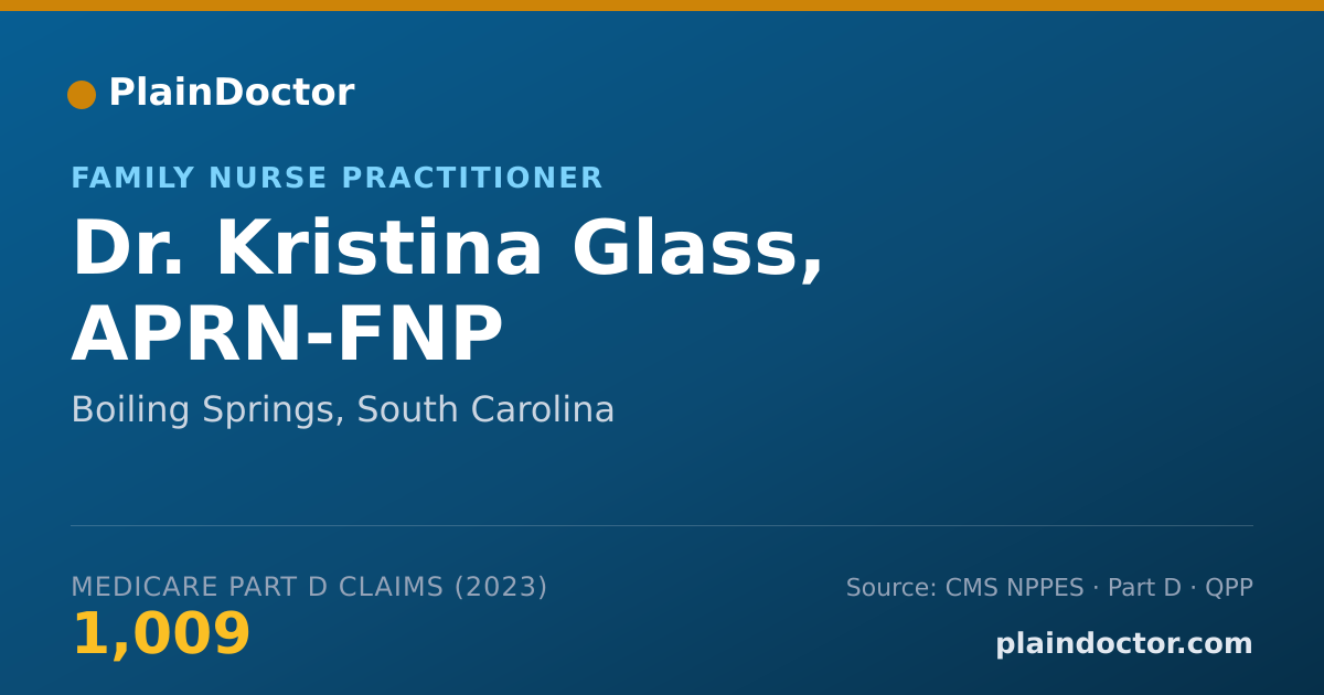 Shareable card for Kristina Glass, APRN-FNP - Family Nurse Practitioner, Boiling Springs, SC