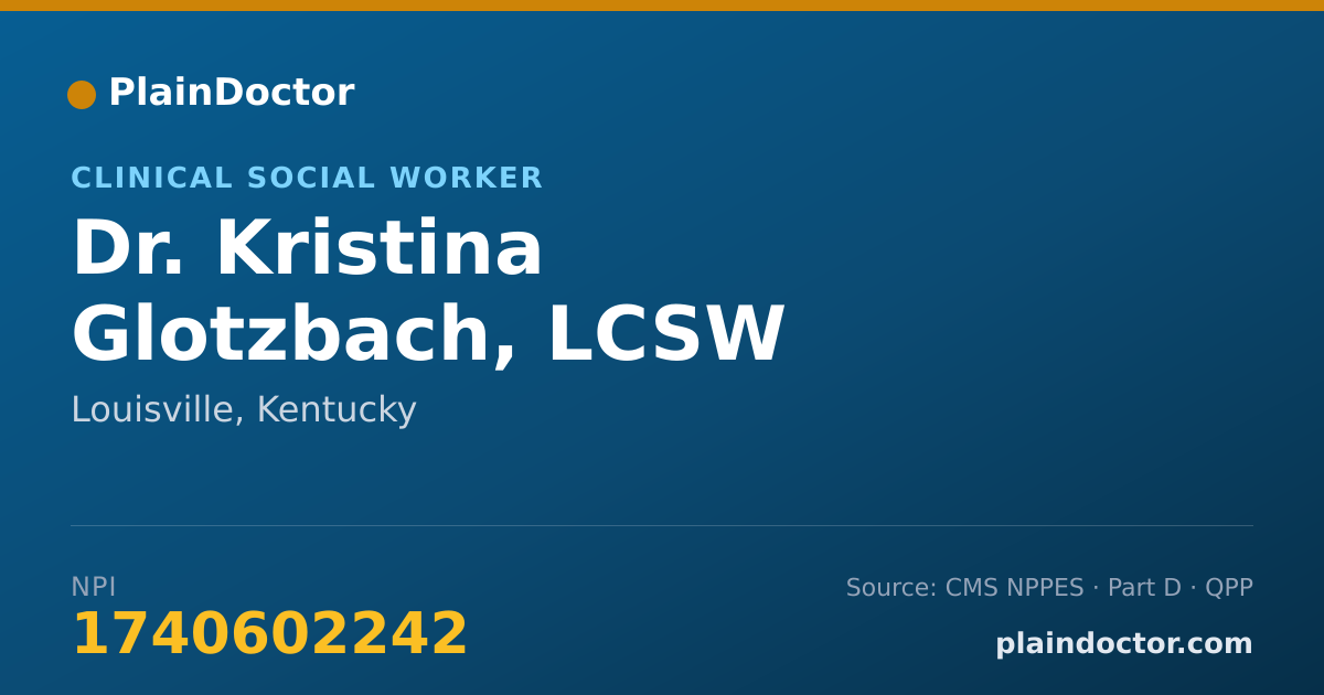 Shareable card for Kristina Glotzbach, LCSW - Clinical Social Worker, Louisville, KY
