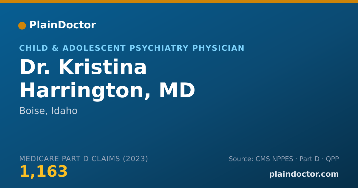 Shareable card for Kristina Harrington, MD - Child & Adolescent Psychiatry Physician, Boise, ID