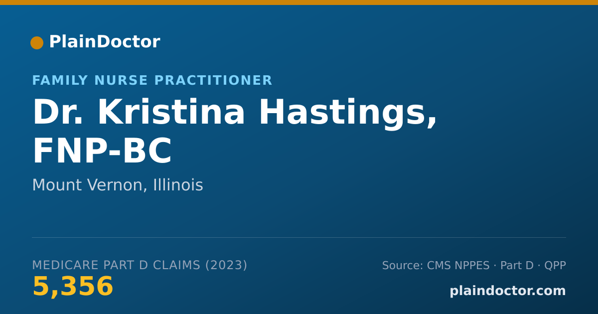 Shareable card for Kristina Hastings, FNP-BC - Family Nurse Practitioner, Mount Vernon, IL