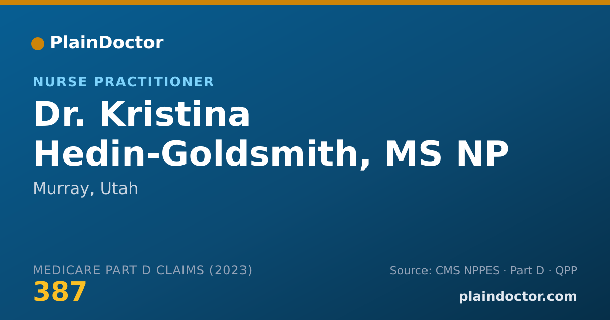 Shareable card for Kristina Hedin-Goldsmith, MS NP - Nurse Practitioner, Murray, UT