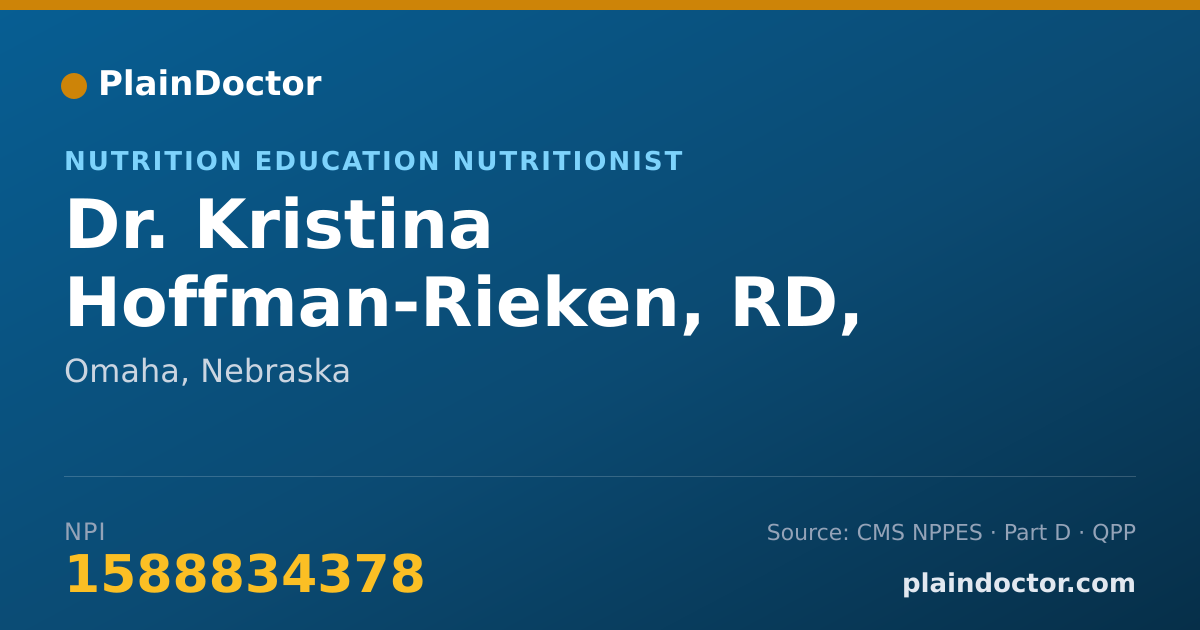 Shareable card for Kristina Hoffman-Rieken, RD, LMNT - Nutrition Education Nutritionist, Omaha, NE