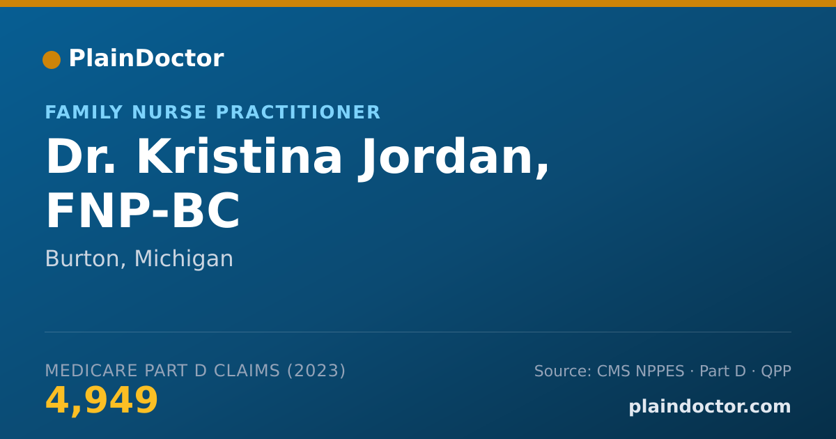 Shareable card for Kristina Jordan, FNP-BC - Family Nurse Practitioner, Burton, MI