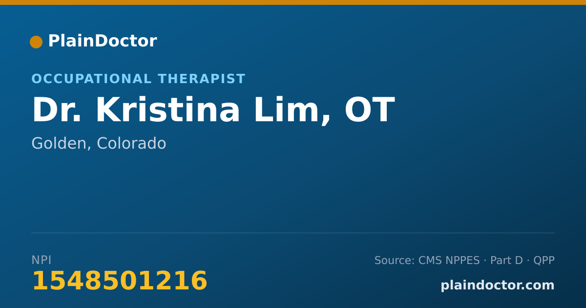 Shareable card for Kristina Lim, OT - Occupational Therapist, Golden, CO