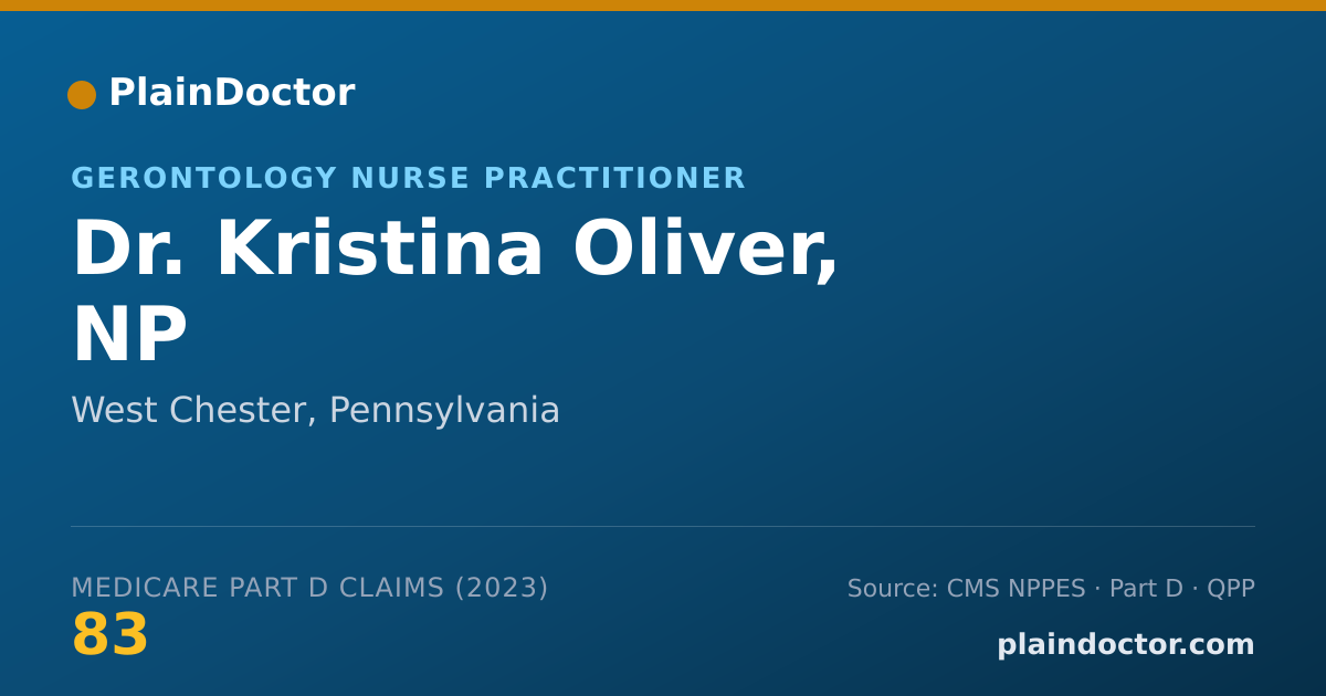 Shareable card for Kristina Oliver, NP - Gerontology Nurse Practitioner, West Chester, PA