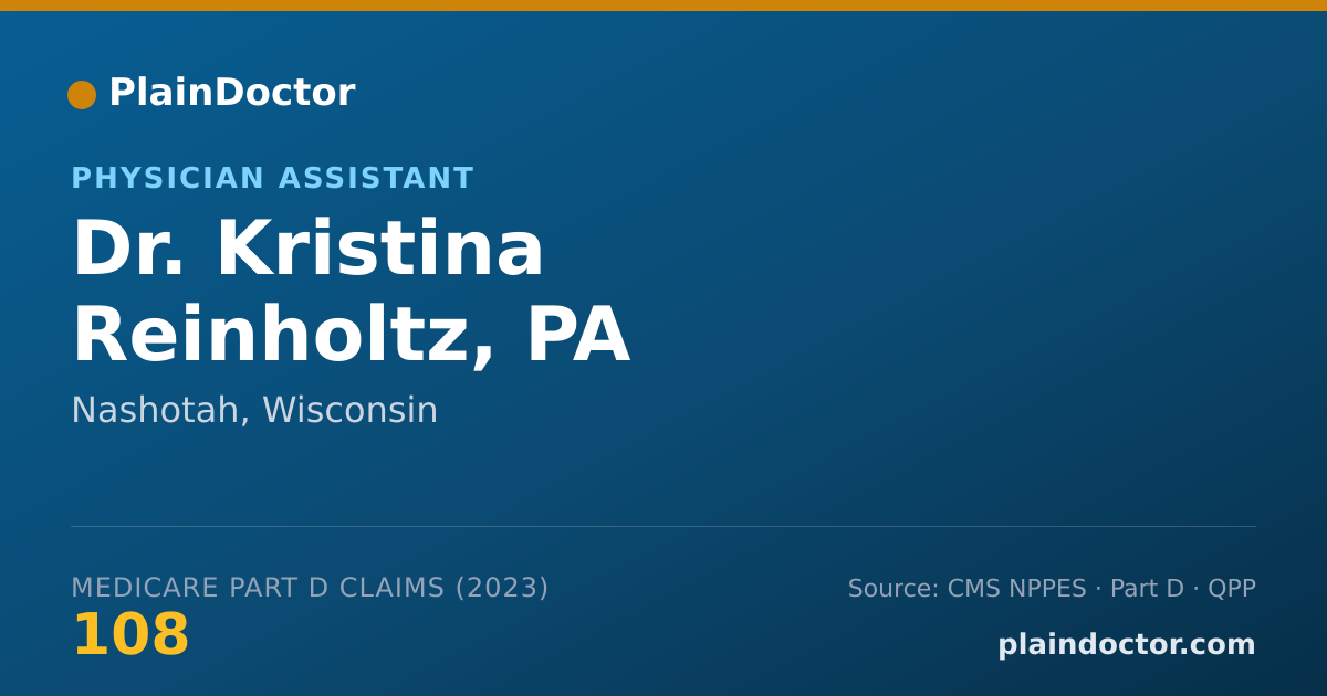 Shareable card for Kristina Reinholtz, PA - Physician Assistant, Nashotah, WI