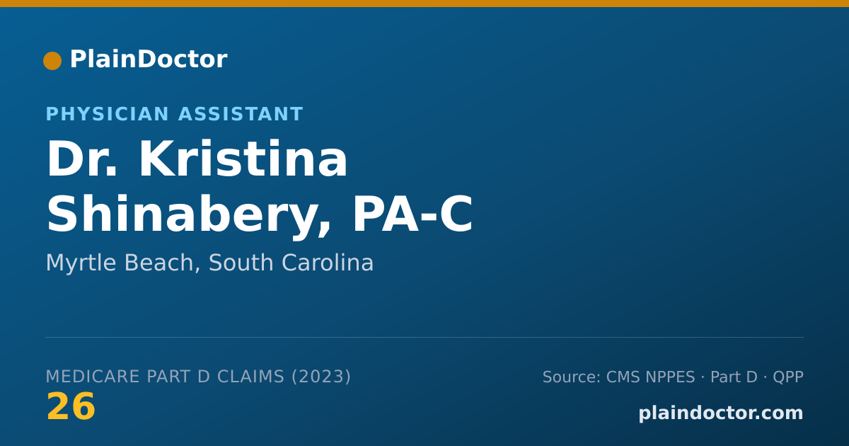 Shareable card for Kristina Shinabery, PA-C - Physician Assistant, Myrtle Beach, SC