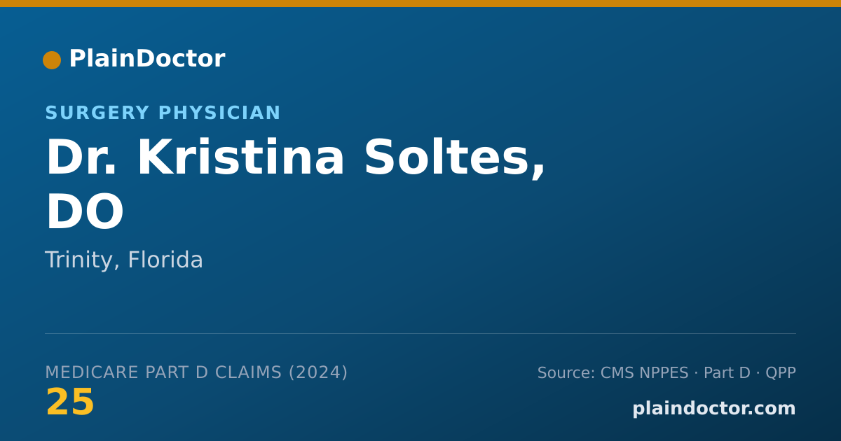 Shareable card for Kristina Soltes, DO - Surgery Physician, Trinity, FL