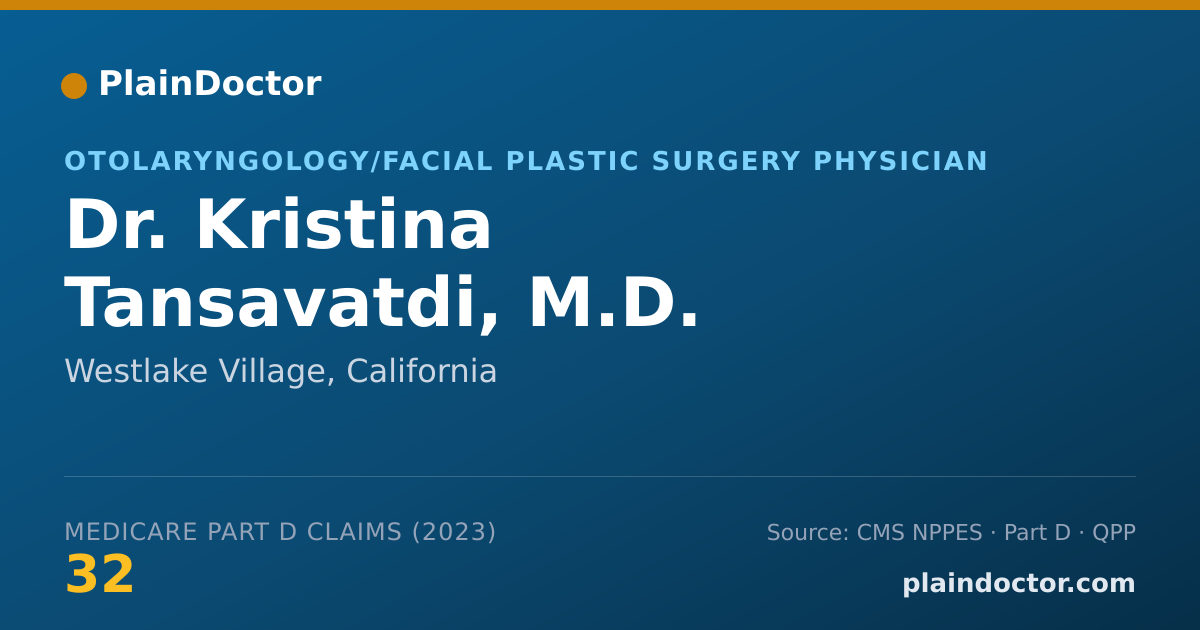 Shareable card for Kristina Tansavatdi, M.D. - Otolaryngology/Facial Plastic Surgery Physician, Westlake Village, CA