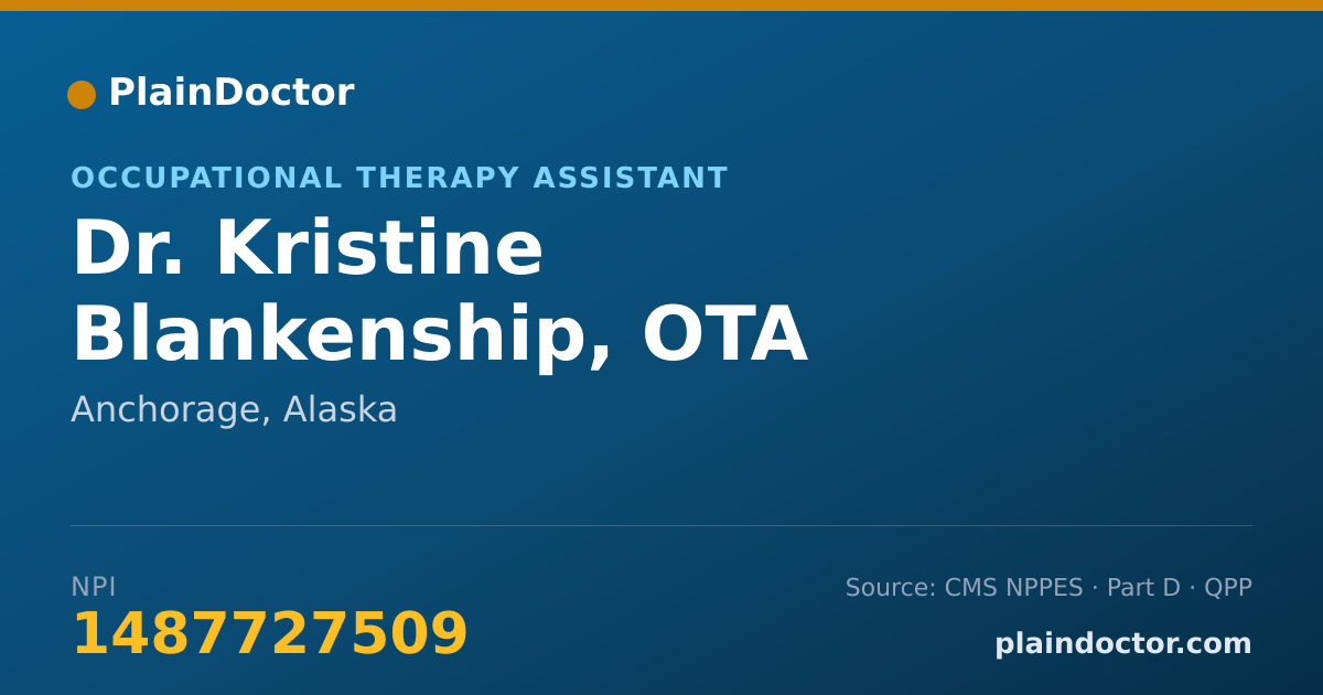 Shareable card for Kristine Blankenship, OTA - Occupational Therapy Assistant, Anchorage, AK