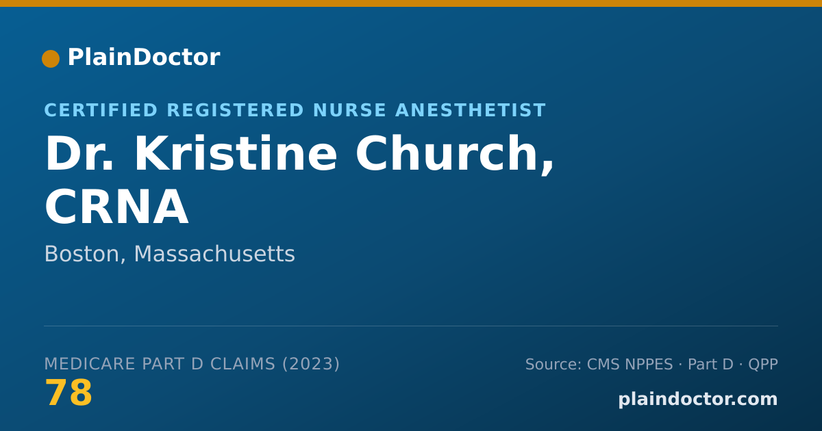 Shareable card for Kristine Church, CRNA - Certified Registered Nurse Anesthetist, Boston, MA
