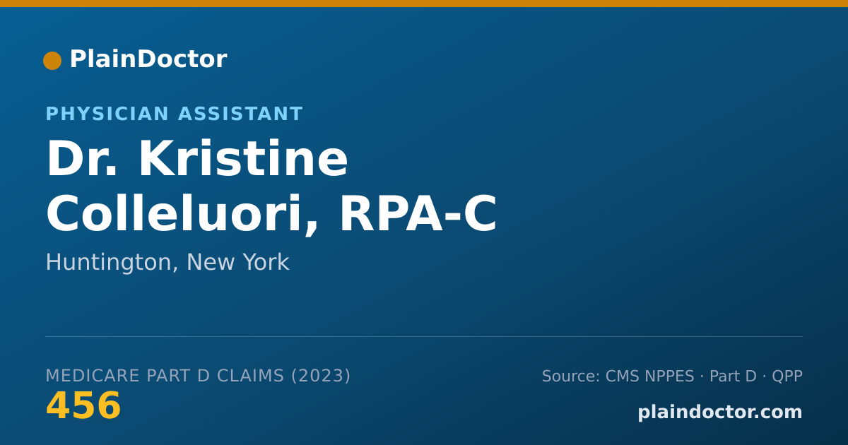 Shareable card for Kristine Colleluori, RPA-C - Physician Assistant, Huntington, NY