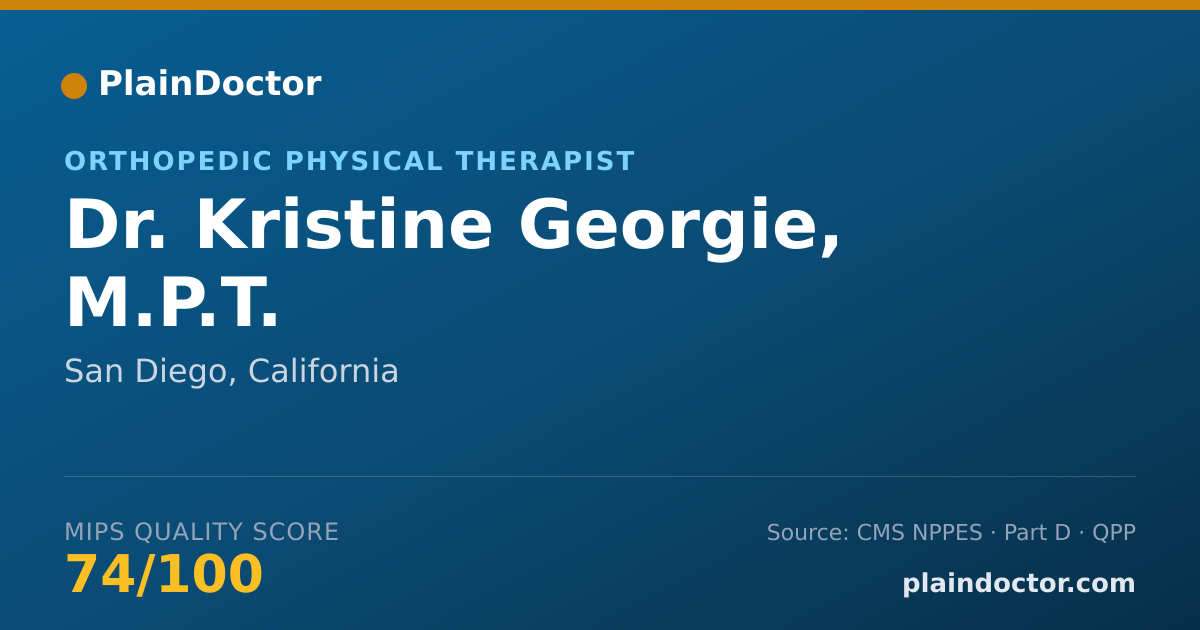Shareable card for Kristine Georgie, M.P.T. - Orthopedic Physical Therapist, San Diego, CA