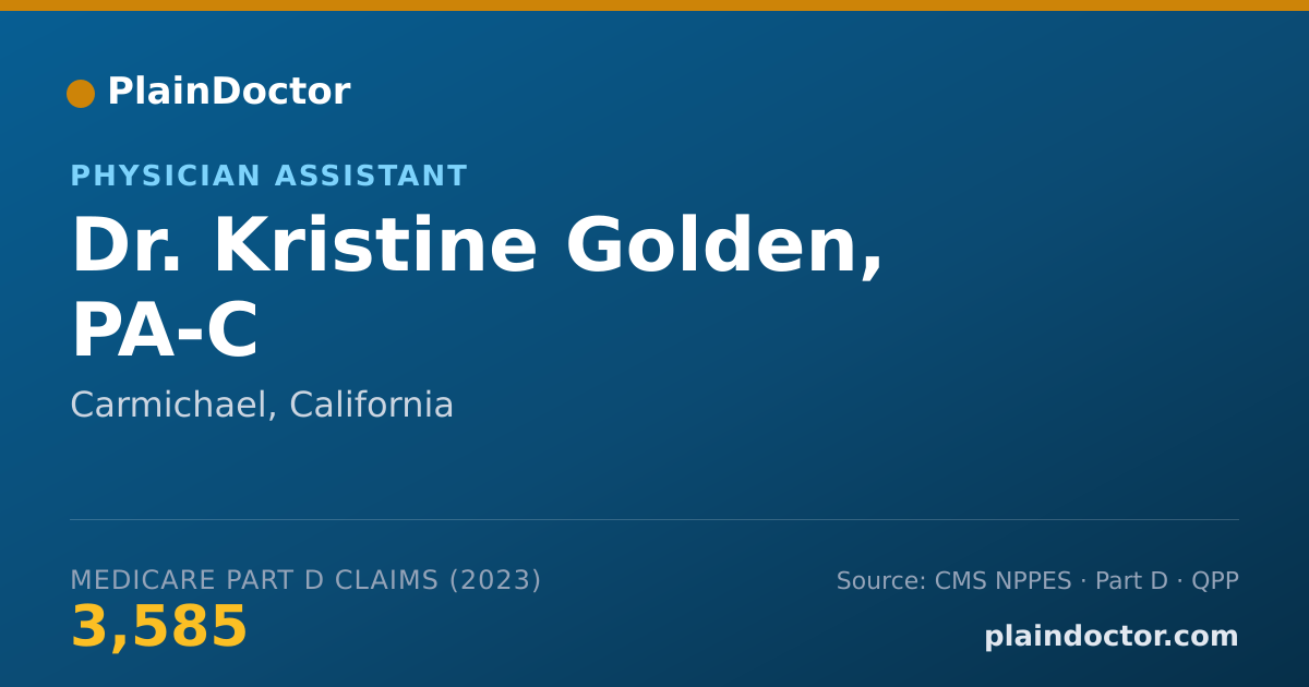 Shareable card for Kristine Golden, PA-C - Physician Assistant, Carmichael, CA