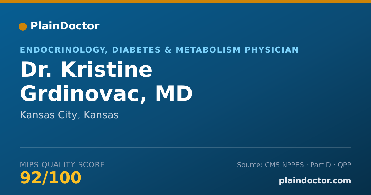Shareable card for Kristine Grdinovac, MD - Endocrinology, Diabetes & Metabolism Physician, Kansas City, KS