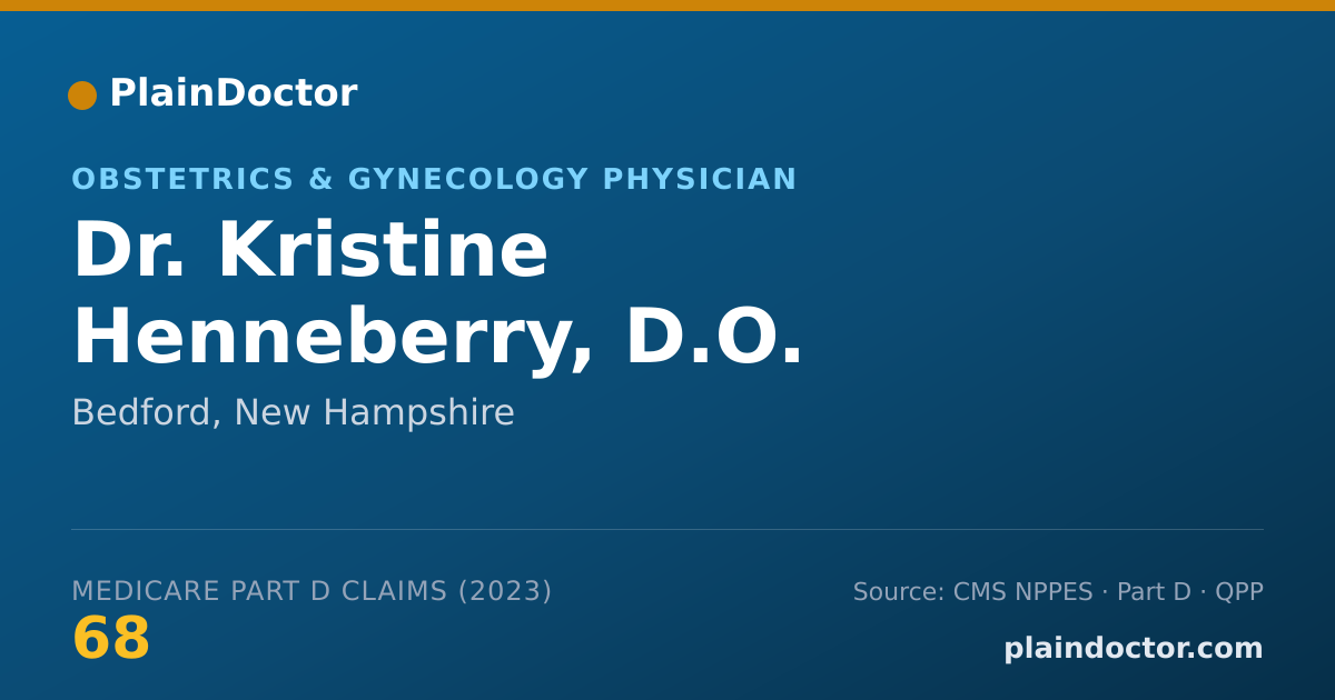 Shareable card for Kristine Henneberry, D.O. - Obstetrics & Gynecology Physician, Bedford, NH