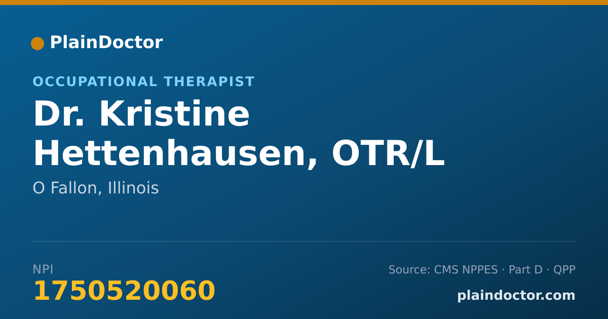 Shareable card for Kristine Hettenhausen, OTR/L - Occupational Therapist, O Fallon, IL
