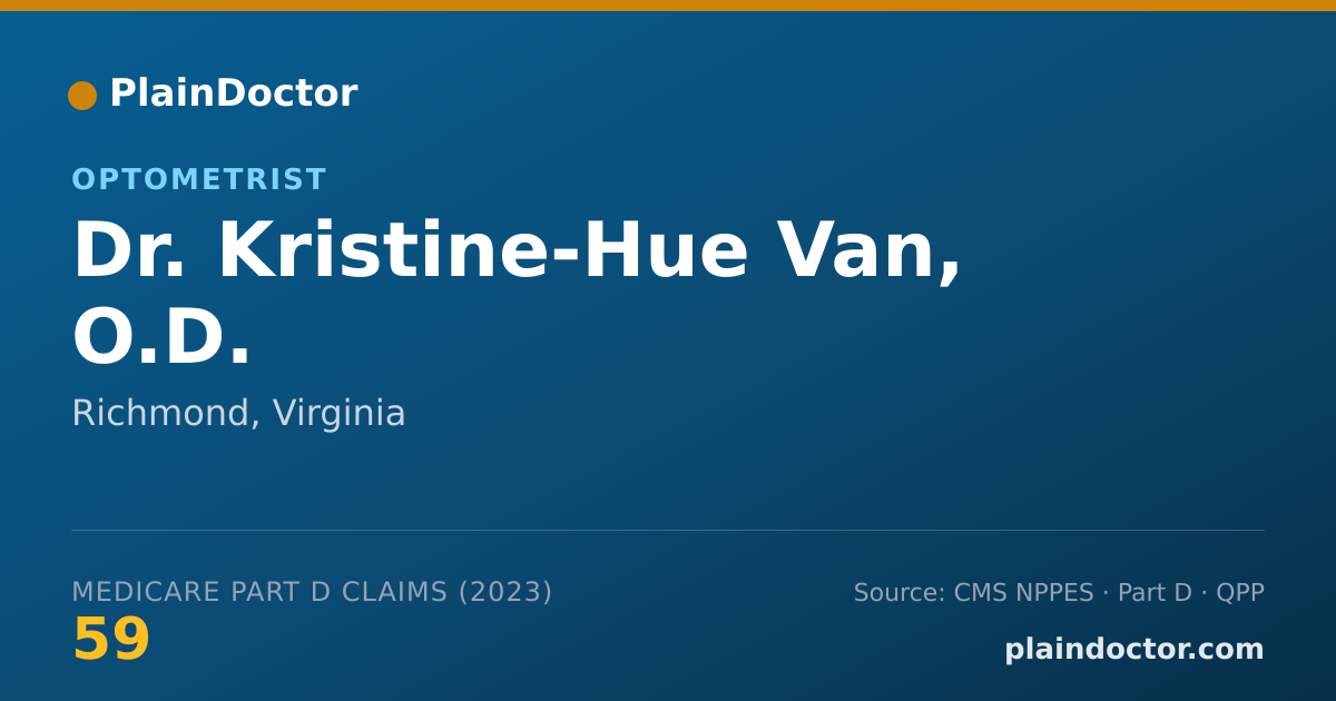 Shareable card for Kristine-Hue Van, O.D. - Optometrist, Richmond, VA