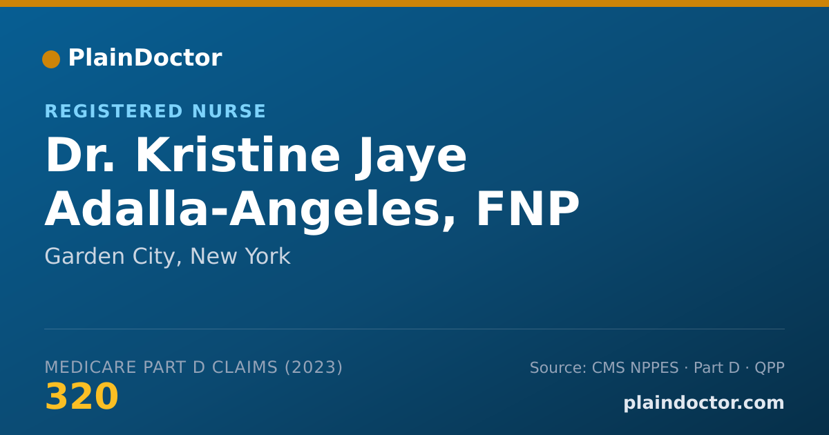 Shareable card for Kristine Jaye Adalla-Angeles, FNP - Registered Nurse, Garden City, NY
