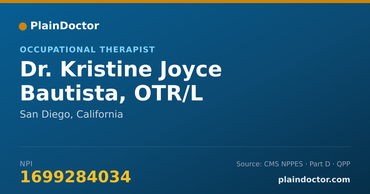 Shareable card for Kristine Joyce Bautista, OTR/L - Occupational Therapist, San Diego, CA