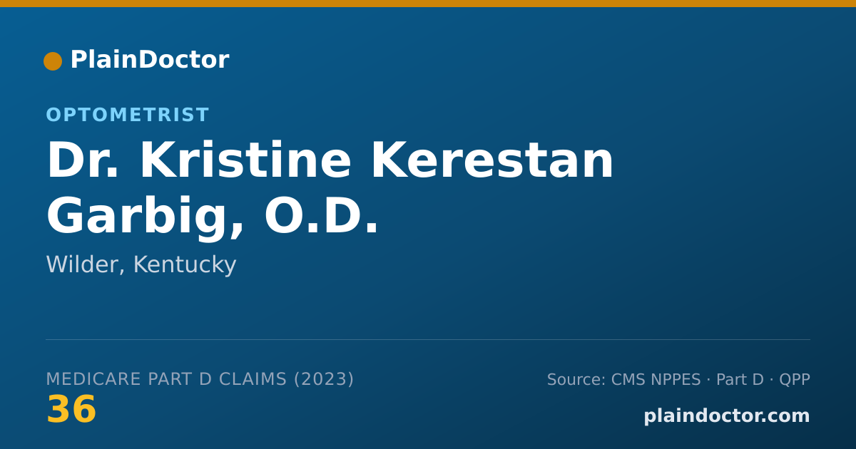 Shareable card for Kristine Kerestan Garbig, O.D. - Optometrist, Wilder, KY
