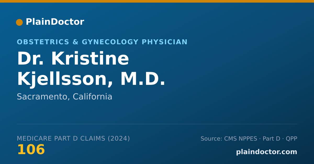 Shareable card for Kristine Kjellsson, M.D. - Obstetrics & Gynecology Physician, Sacramento, CA