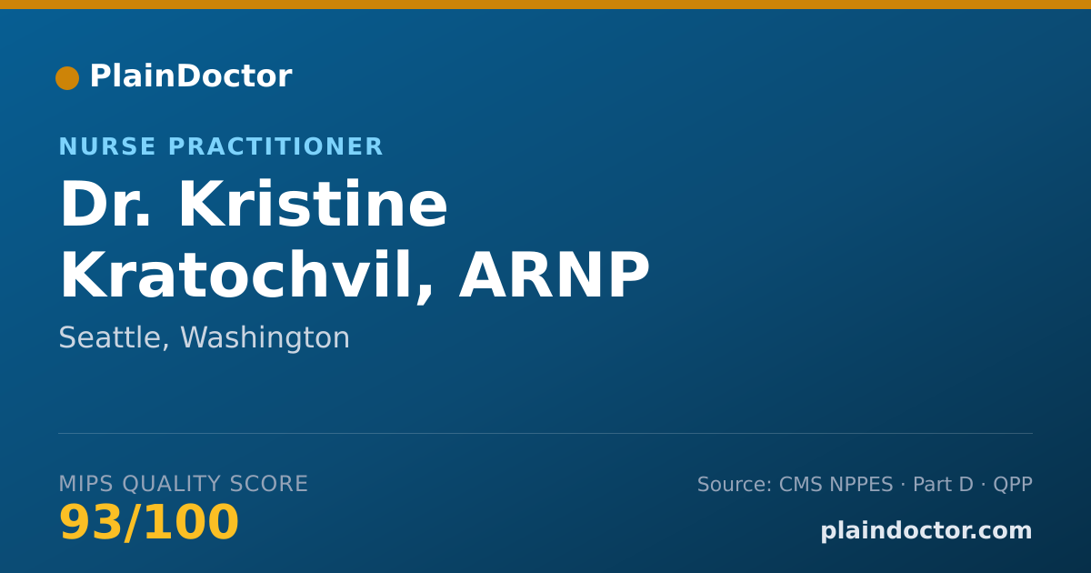 Shareable card for Kristine Kratochvil, ARNP - Nurse Practitioner, Seattle, WA