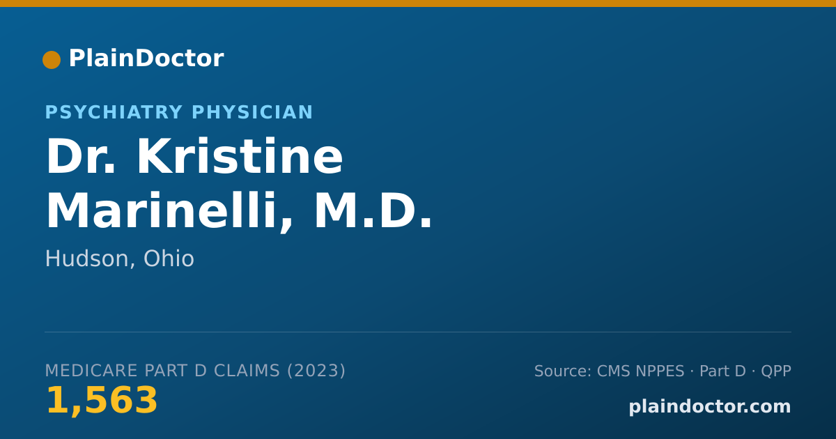 Shareable card for Kristine Marinelli, M.D. - Psychiatry Physician, Hudson, OH