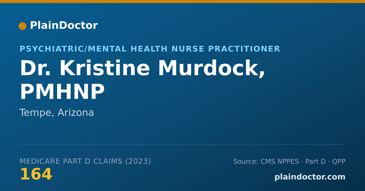Shareable card for Kristine Murdock, PMHNP - Psychiatric/Mental Health Nurse Practitioner, Tempe, AZ