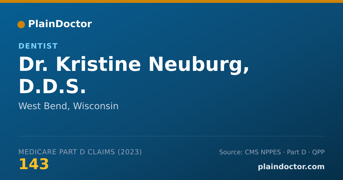 Shareable card for Kristine Neuburg, D.D.S. - Dentist, West Bend, WI