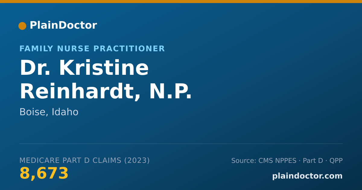 Shareable card for Kristine Reinhardt, N.P. - Family Nurse Practitioner, Boise, ID