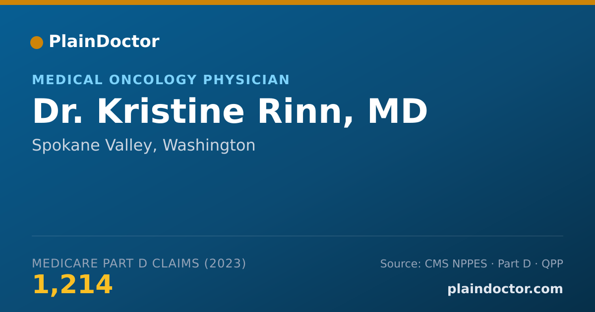 Shareable card for Kristine Rinn, MD - Medical Oncology Physician, Spokane Valley, WA