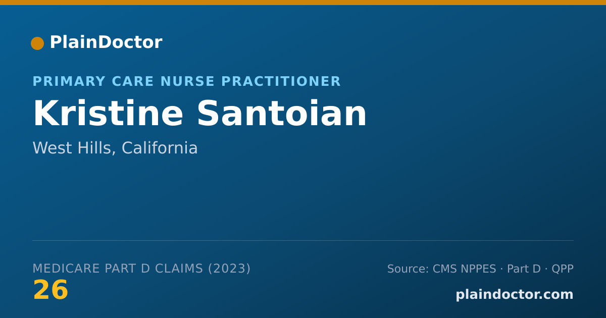 Shareable card for Kristine Santoian - Primary Care Nurse Practitioner, West Hills, CA