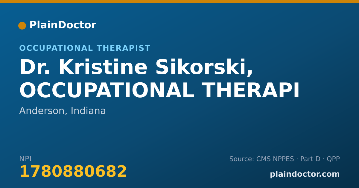 Shareable card for Kristine Sikorski, OCCUPATIONAL THERAPI - Occupational Therapist, Anderson, IN