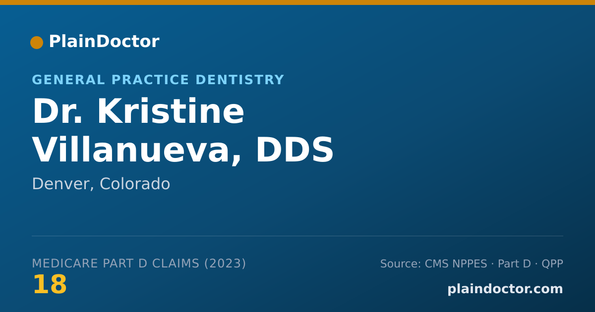 Shareable card for Kristine Villanueva, DDS - General Practice Dentistry, Denver, CO
