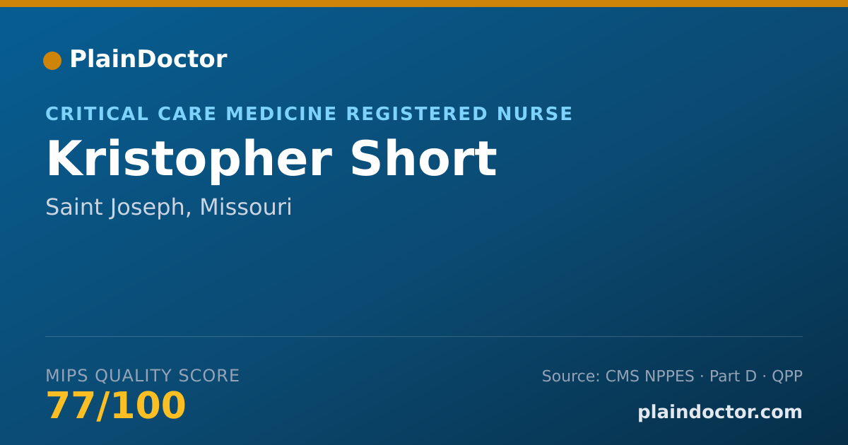 Shareable card for Kristopher Short - Critical Care Medicine Registered Nurse, Saint Joseph, MO