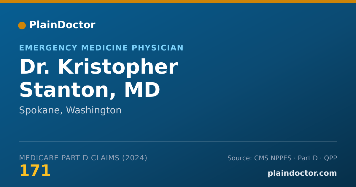 Shareable card for Kristopher Stanton, MD - Emergency Medicine Physician, Spokane, WA