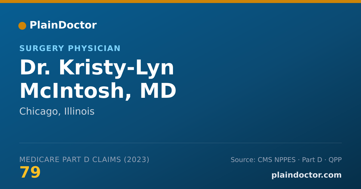 Shareable card for Kristy-Lyn McIntosh, MD - Surgery Physician, Chicago, IL