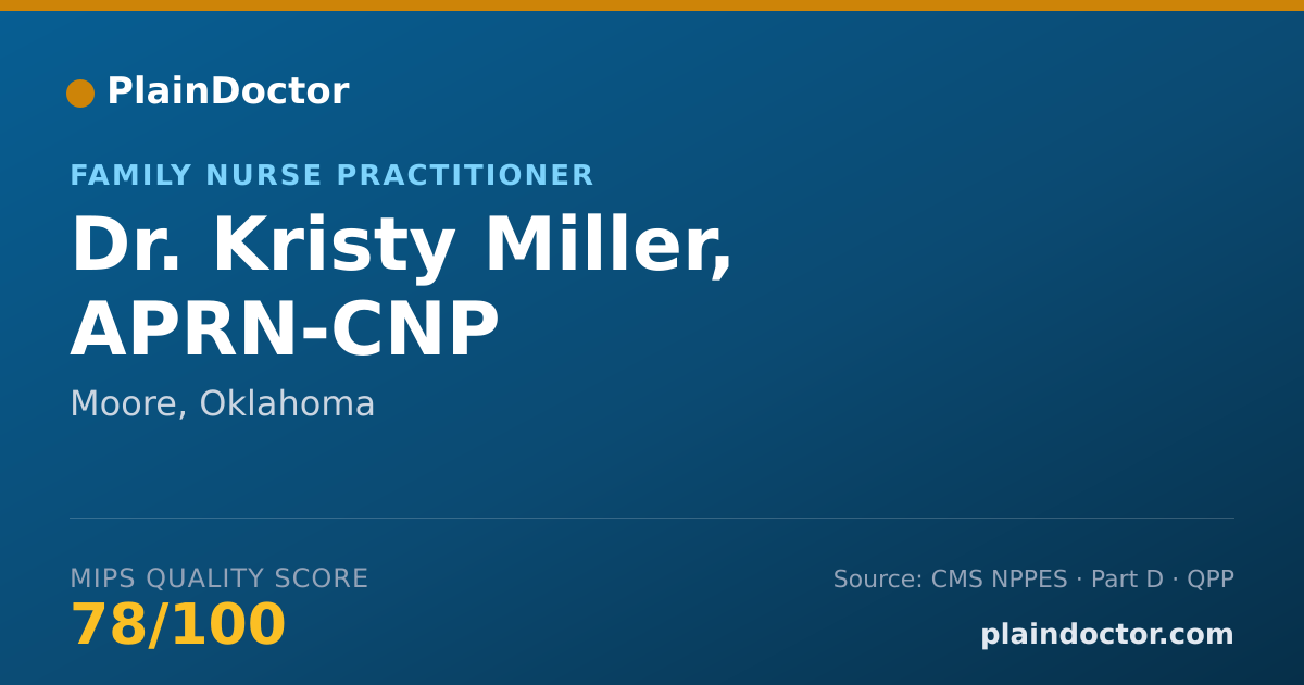 Shareable card for Kristy Miller, APRN-CNP - Family Nurse Practitioner, Moore, OK